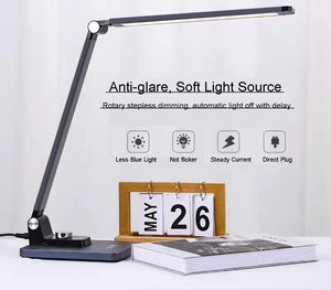 Lampu Meja Elektrik Kontemporer Sederhana Nirkabel Isi Ulang LED Fleksibel Dapat Diredupkan 3 Suhu Warna Anti Silau - Product Image 4