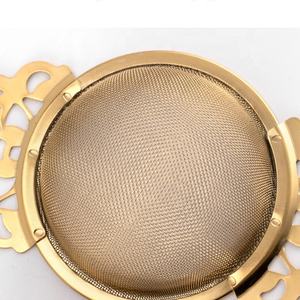 Filtro filtro per infusore per tè in maglia sfuso in acciaio inossidabile con doppio manici a fiori - Product Image 5