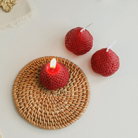 Mini bougie mignonne en forme de fraise, décoration de fête, cadeaux d'anniversaire pour fille