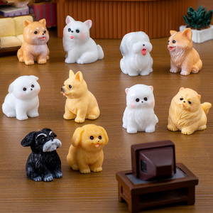 Cartoon Mini <b>Dog</b> Resin Figurine Miniatures Animal Cute Puppy Charm <b>Ornaments</b> for Landscape Decorations DIY Accessories - Product Image 2