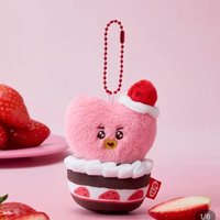Nouveaux modèles de la série Kpop Strawberry Cake Party 7, porte-clés en peluche Kpop de 10 cm, pendentif de sac, breloque, poupée mignonne en coton doux