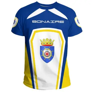 टी शर्ट के लिए वृहदाकार पुरुषों Bonaire देश लोगो प्रिंट गर्मियों टी शर्ट पुरुषों थोक Mens रिक्त टी शर्ट प्रीमियम उच्च गुणवत्ता