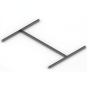 Marco en forma de T cromado 80x140 para gabinetes de sala de estar - Product Image 1