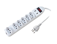 Multiprise INMETRO avec 6 prises 10A 2P+T avec protection contre les surcharges et 2 ports USB-C