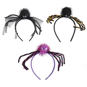 New Halloween hairband headwear Decorative supplies for ghost festival parties and gatherings Spider Head Hoop Photography Prop