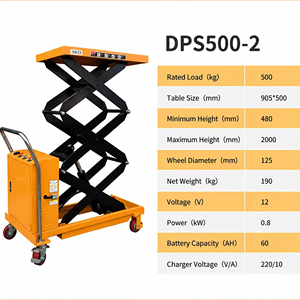 Plataforma Elevadora Móvil Semieléctrica de 300 kg, Elevador de Tijera Simple, Altura de Elevación de 900 mm, Precio de Fábrica - Product Image 5