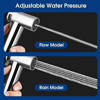 Ensemble de douchette shattaf en ABS chromé haute pression, vente en gros d'usine, avec tuyau anti-fuite pour douche musulmane, logo personnalisé, emballage blister