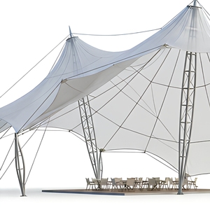 Tente à baldaquin Cloud Veil 8m x 16m, membrane PVC, structure en acier, imperméable, résistante au vent, pour événements et réceptions, OEM ODM - Product Image 4