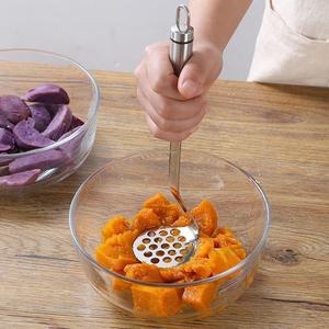 Stainless Steel Potato Masher 1 Piece Dishwasher Safe For Baby Food And Vegetables - Product Image 1