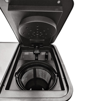15 Bar de acero inoxidable italiano Espresso Latte Maker de grado comercial máquina para hacer café tanque de agua negro eléctrico enchufe de EE. UU.