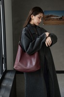 Sac fourre-tout personnalisé de luxe en cuir véritable souple et imperméable, grande capacité, mode simple, décontracté, sac à bandoulière haut de gamme pour femmes