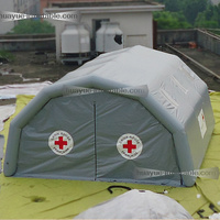 Tente médicale gonflable de nouveau design, abri temporaire gonflable, tente de secours en entrepôt d'urgence