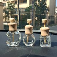 8ml Mini bouteille de parfum de voiture vide verre parfum huile essentielle aromathérapie diffuseur rechargeable parfum pendentif
