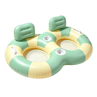 Bouée Double Gonflable pour 2 Personnes avec Sièges et Dossier – Tube Flottant Robuste pour Rivière et Piscine, Idéal pour Fêtes Aquatiques en Extérieur
