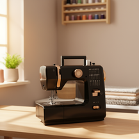 Machine à coudre domestique multifonction FHSM-618 avec fonction surjet et boutonnière, pour couture et broderie