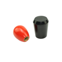 Poignée rotative en PVC souple, forme ovale, avec filetage femelle, pour équipement industriel