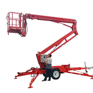 Trailer-mount Cherry Picker China Platform belanja <span class=keywords><strong>Lift</strong></span> Spider Man keranjang penarik artikulasi Boom <span class=keywords><strong>Lift</strong></span> - Product Image 4