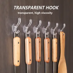 Punch-free Non-marking Nail Free Wall Hoo Wall Hanging Transparent Hook