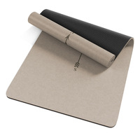Tapis de yoga professionnel en caoutchouc naturel PU haute densité, antidérapant, absorption des chocs, largeur 80 cm, en coque de noix de coco, pour la maison et le fitness