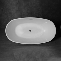 Baignoire de luxe moderne autoportante en acrylique pour salle de bain