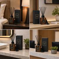 Ensemble diffuseur de parfum personnalisé avec huile et bâtonnets en verre sans plomb, capacité de 100 ml pour la fragrance d'intérieur