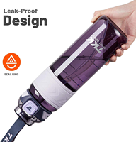 Bouteille d'eau sport en Tritan de 32 oz, sans BPA, qualité alimentaire, anti-fuite, avec poignée et cordon pour la gym et le fitness (vente en gros)