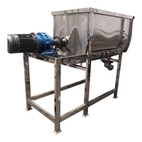 Mélangeur à ruban horizontal en acier inoxydable de 200 L pour l'industrie chimique avec moteur domestique