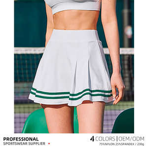 تنورة رياضية صيفية سريعة الجفاف مع جيب وشورت داخلي للنساء، ملابس رياضية للياقة البدنية - Product Image 4