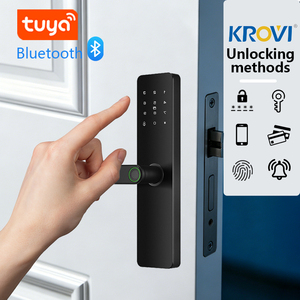 Cerradura Inteligente Premium para Puerta Principal con Huella Dactilar Biométrica Tuya y Soporte para Códigos en Varios Idiomas - Product Image 1