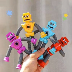 Novedoso y peculiar juguete telescópico de plástico con ventosa, tubo elástico que cambia de forma, luminoso, rompecabezas para niños, juguete antiestrés - Product Image 1