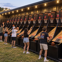 Jeu d'arcade de basket-ball en conteneur personnalisé, défi de tir multijoueur, solution tout-en-un pour la location d'événements de carnaval et de centres de divertissement familial (FEC)