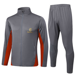 Uniforme de Fútbol para Entrenamiento de Secado Rápido con Cremallera Completa y Manga Corta para Otoño/Invierno, Uniforme de Competición de Clubes Europeos de Milán 24/25 - Product Image 1