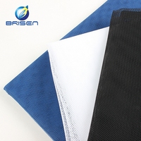 Tissus de tricot de tapisserie d'ameublement 100% tissus de tulle de filet de polyester bleu royal