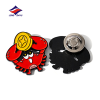 Longzhiyu 20 ans – Collection de badges personnalisés OEM en métal, motif fruit et dessin animé mignon, pour sacs à dos et vêtements