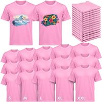Sublimatie Casual T-shirts Blank Grijs 100% Polyester Gebreide Stof Patroon Korte Mouw Tee Anti-Kreuk Ademend S-XXL Bulk