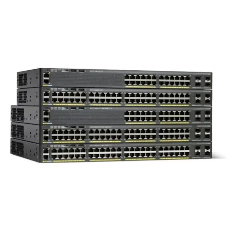 WS-C2960X-48LPS-L série 2960X 48 portas Gigabit POE 370 W + 4x1G SFP LAN Base Interruptor de Rede WS-C2960X-48LPS-L