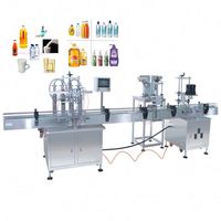 Machine de remplissage automatique à 4 têtes pour liquides – Usine complète de production de remplisseuses pour shampoing, savon, détergent et liquides de lessive