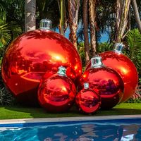 Boules de Noël gonflables, grands ballons brillants, ballons holographiques, grandes boules miroir gonflables brillantes pour décorations