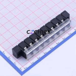 KF38SM-8.25-8P Barrier Terminal Block Through hole Component (THT),P=8.25mm Connector With Cover Plate 8.25mm 1x8P Straight Pin - Product Image 1