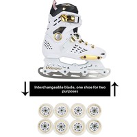 Sepasang Pisau Seluncur Es Short Track Speed Skating Bahan Aluminium Alloy 253mm Anak-anak 290mm Dewasa Ketebalan 3mm
