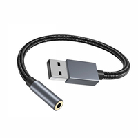 Mini DAC USB Portátil, Decodificador de Audio, 32Bit 384KHz HiFi, Carcasa de Aluminio, Conector de 3.5mm para Auriculares, Nuevo