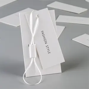 High Quality Best Price Custom Printing Logo Luxury Swing Label Garment Tags Paper Hang Tags With String Rope For Clothing