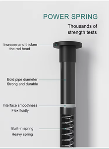 Barre de séparation de pièce réglable en acier au carbone noir pour salle de bain, <span class=keywords><strong>sans</strong></span> perçage, <span class=keywords><strong>tringle</strong></span> à rideaux, barre de penderie, rail de suspension pour vêtements - Product Image 4
