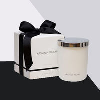 Cajas de Lujo Reciclables para Velas, Caja de Regalo para Velas Negra Mate con Cinta, Empaque Personalizado para Velas Aromáticas