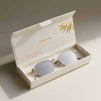 Emballage cadeau en carton magnétique d'usine de flexographie, estampage à chaud dorée, boîte cadeau pour lunettes avec logo personnalisé