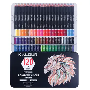 KALOUR 120-farbiger Stift-Set in Zinn-Schachtel zum Zeichnen und Malen