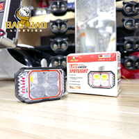 Feux LED de moto BAOBAO Explorer en aluminium blanc et jaune, avec 4, 6 ou 8 lentilles, clignotants rouges et bleus, type feux de police