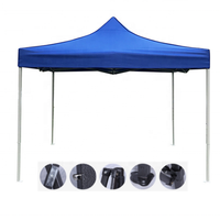 Tente extérieure pliable pop-up 10x10 pieds, abri à quatre pieds droits, auvent rétractable