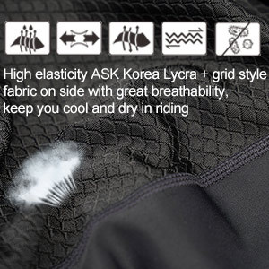 Cuissard de cyclisme Darevie Winter Pro en polaire pour homme, avec rembourrage en gel antidérapant, motif écailles de poisson, <span class=keywords><strong>sous</strong></span>-vêtement de cyclisme - Product Image 4