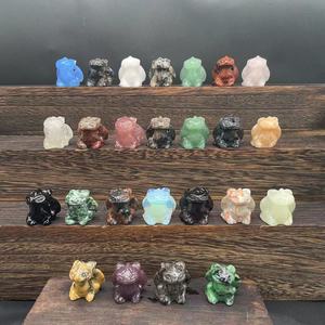 1.2 Inch Small Size Cute <b>Crystal</b> Toothless Gemstones Carvings <b>Crystal</b> Healing Stones Craft - Product Image 1